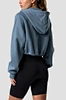 zip crop hoodie
